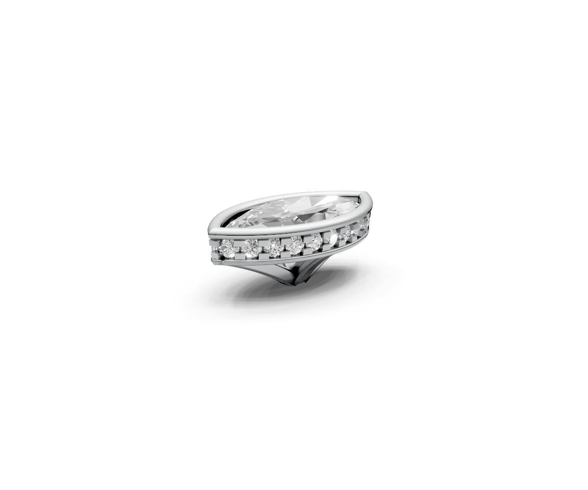 Marquise 1ct Centre Setting with Hidden Halo