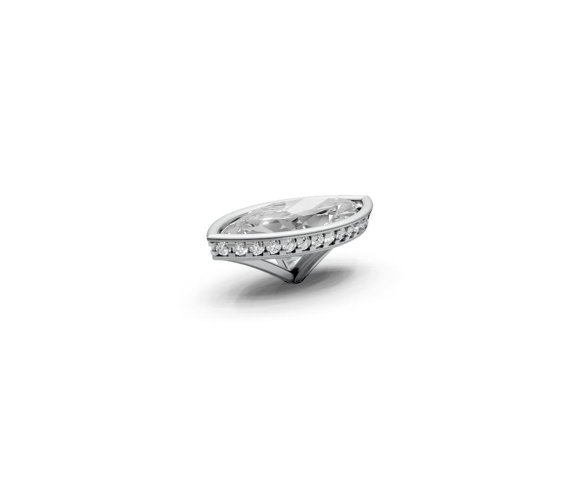 Marquise 3ct Centre Setting with Hidden Halo