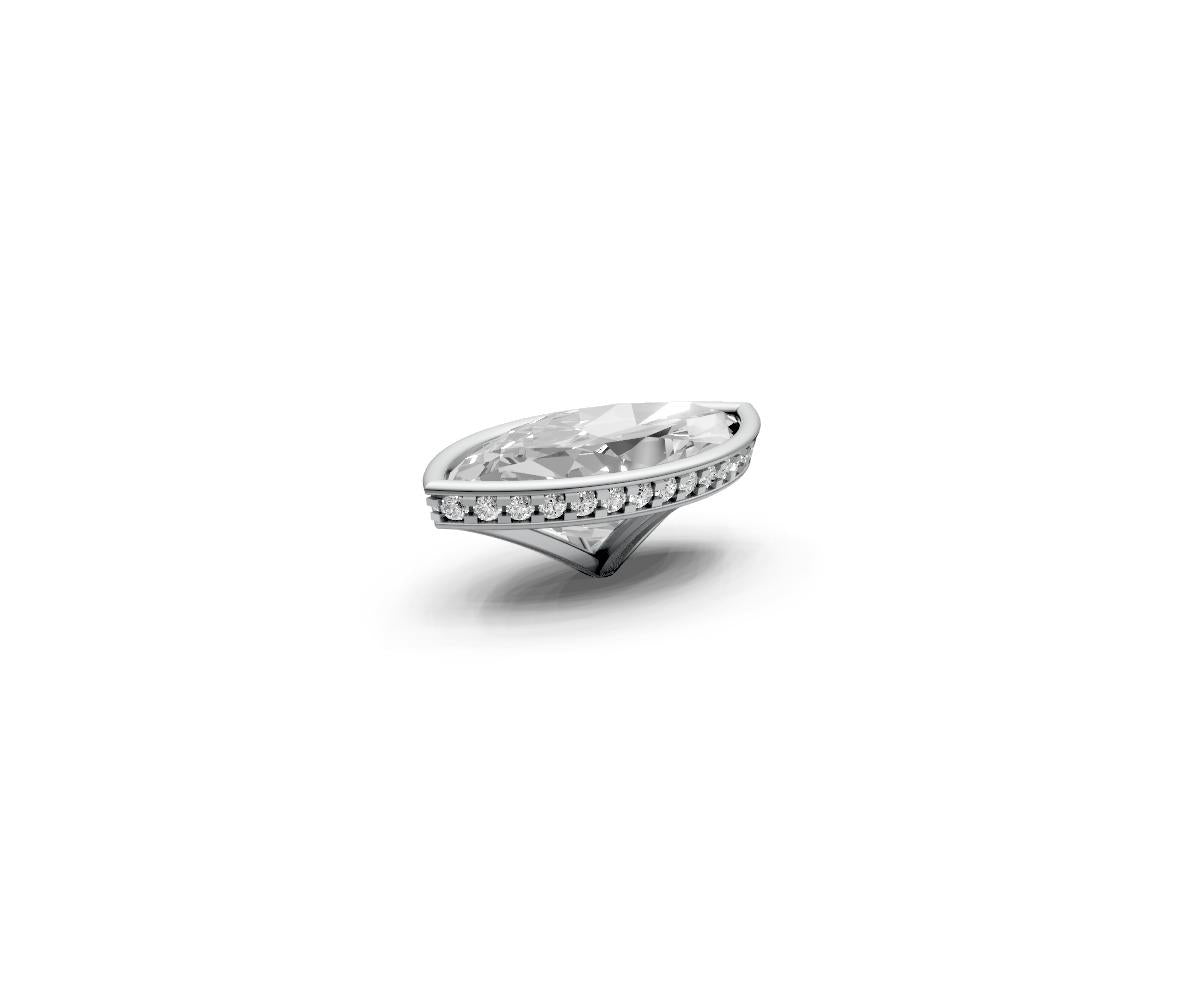 Marquise 4ct Centre Setting with Hidden Halo