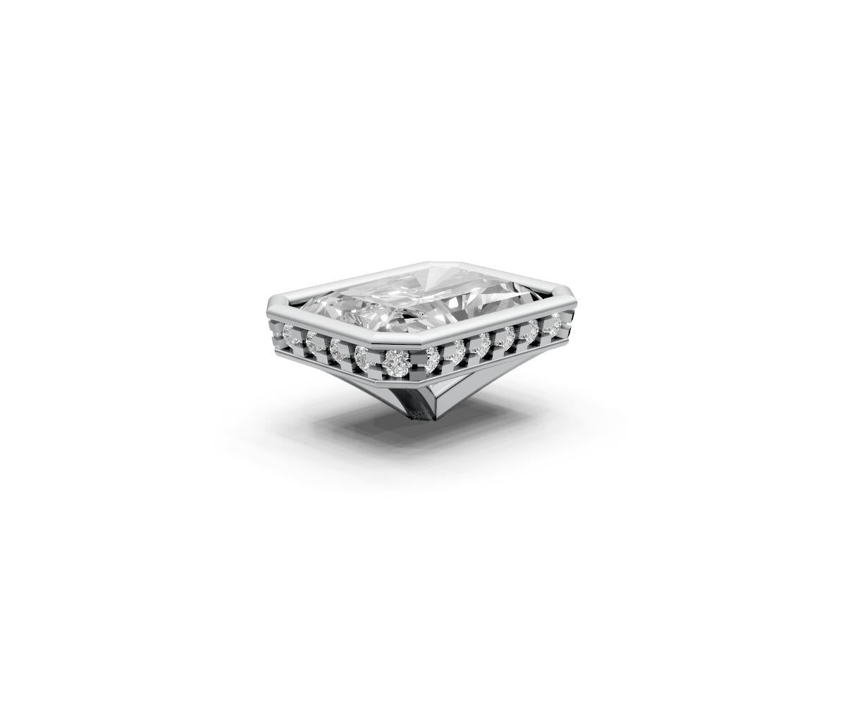 Radiant 2ct Centre Setting with Hidden Halo