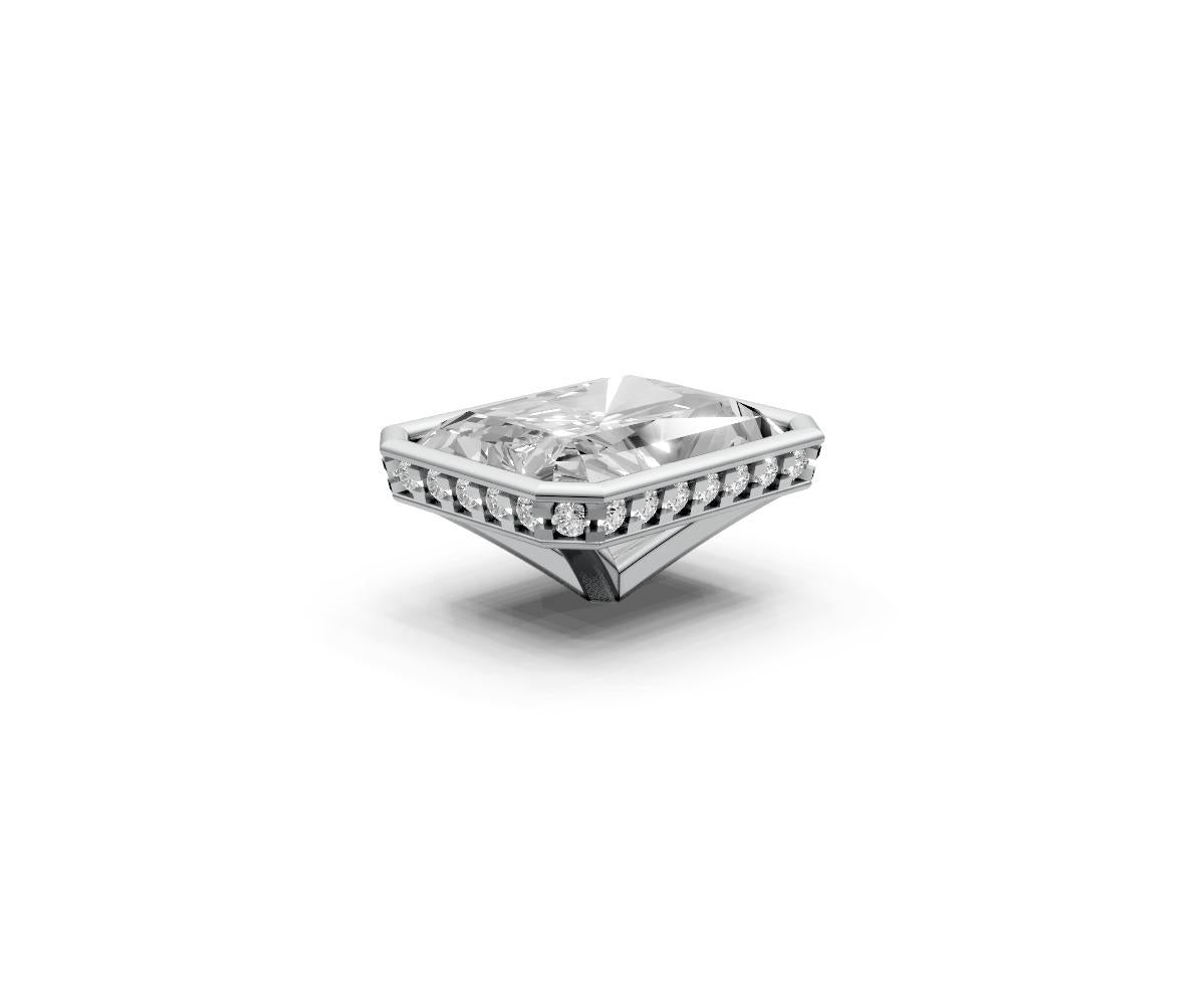 Radiant 4ct Centre Setting with Hidden Halo
