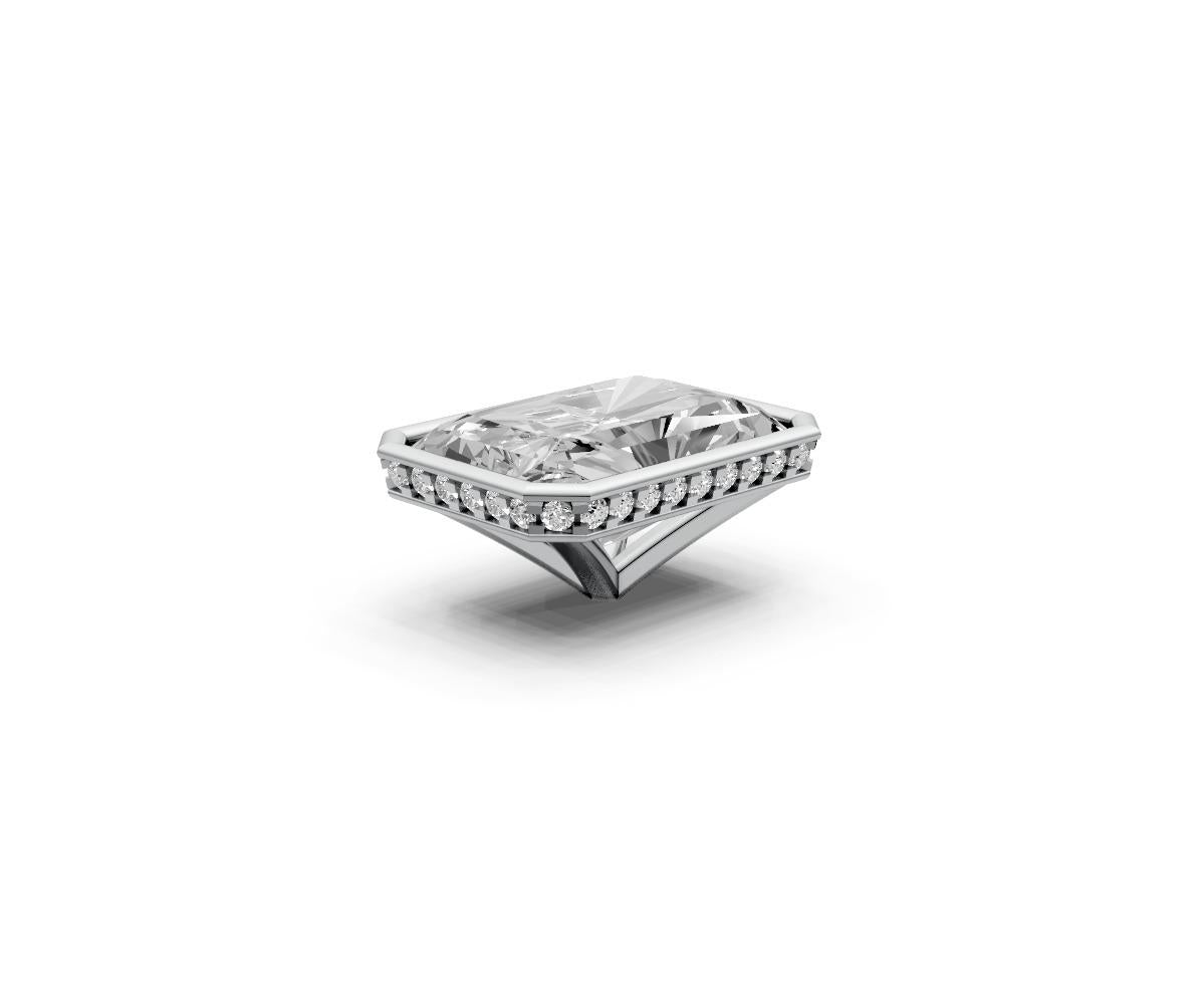 Radiant 7ct Centre Setting with Hidden Halo