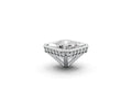 Asscher 5ct Centre Setting with Hidden Halo