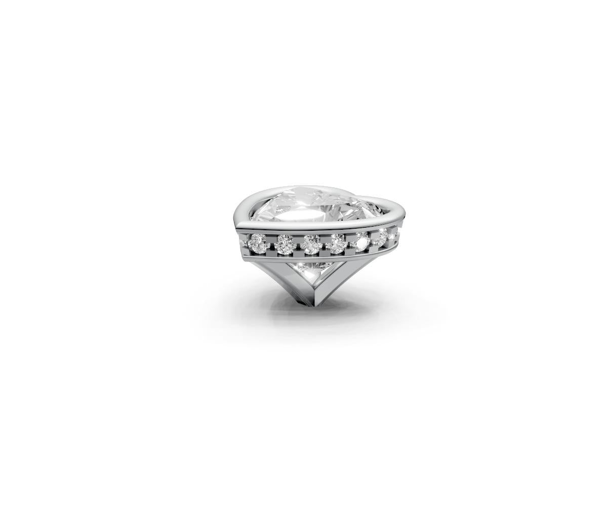 Heart 1ct Centre Setting with Hidden Halo