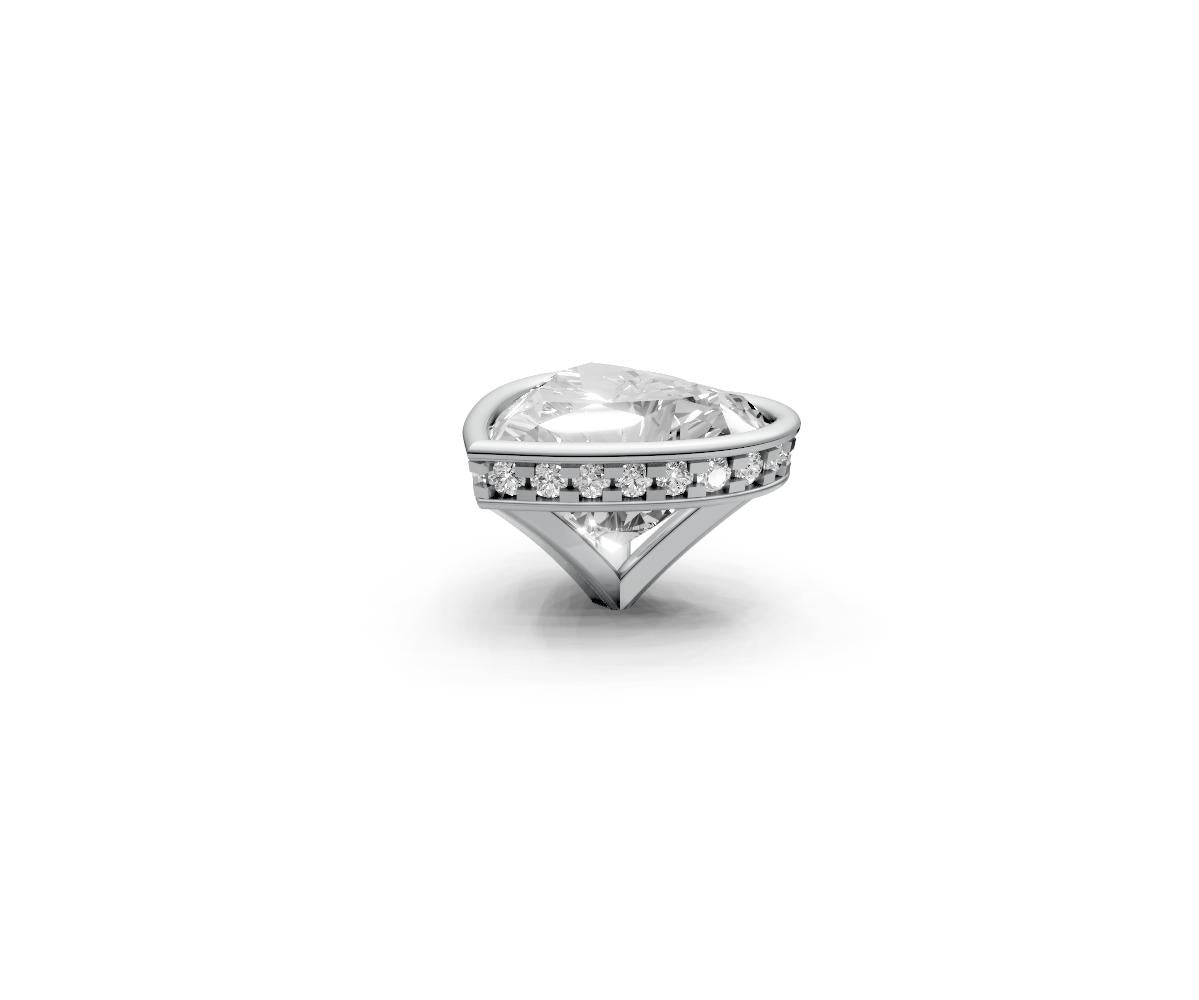 Heart 2ct Centre Setting with Hidden Halo