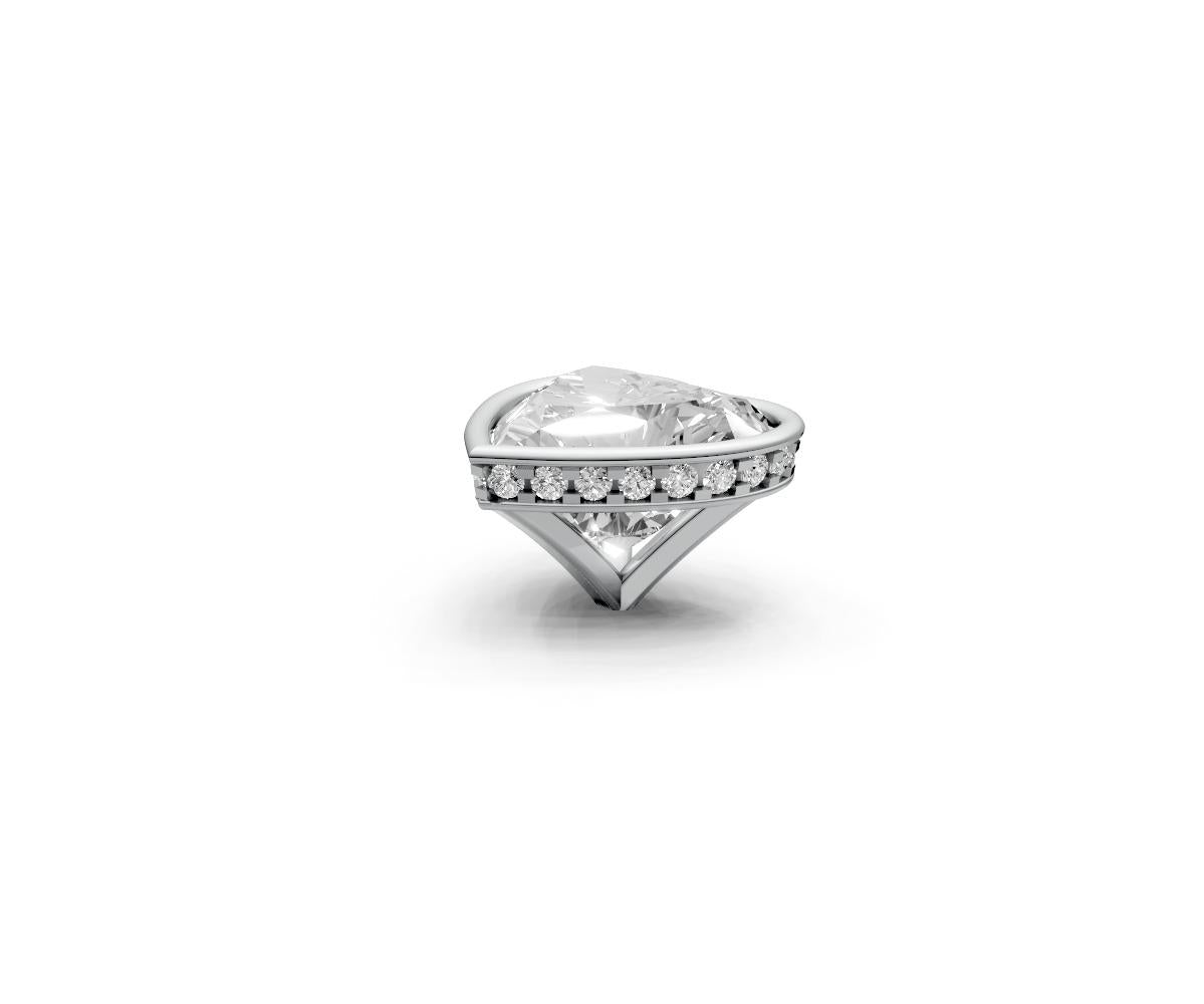 Heart 3ct Centre Setting with Hidden Halo
