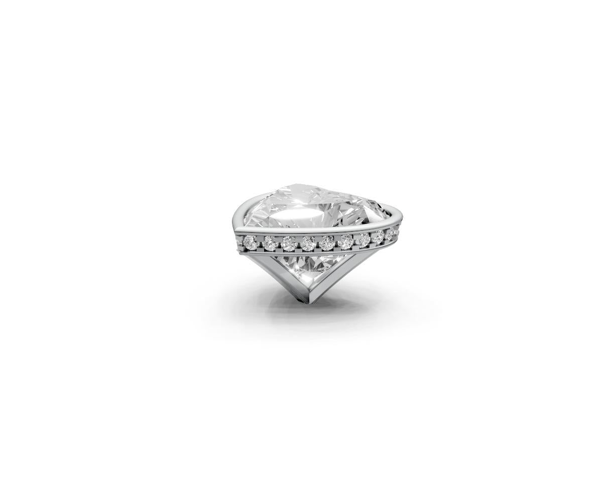 Heart 4ct Centre Setting with Hidden Halo