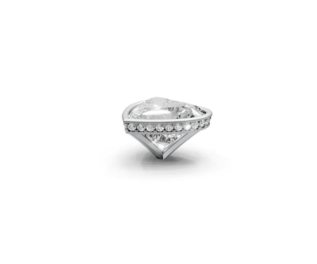 Heart 5ct Centre Setting with Hidden Halo