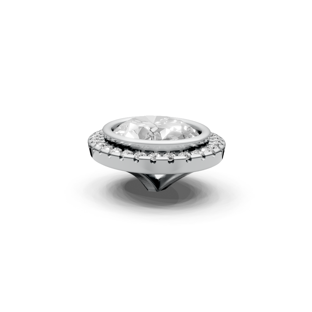 Oval 2ct Centre Setting with Halo