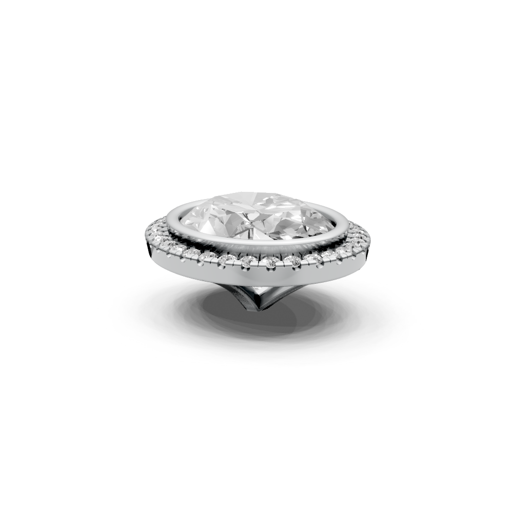 Oval 5ct Centre Setting with Halo