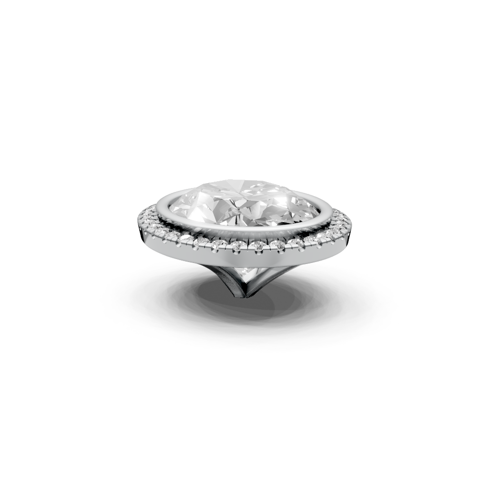 Oval 7ct Centre Setting with Halo