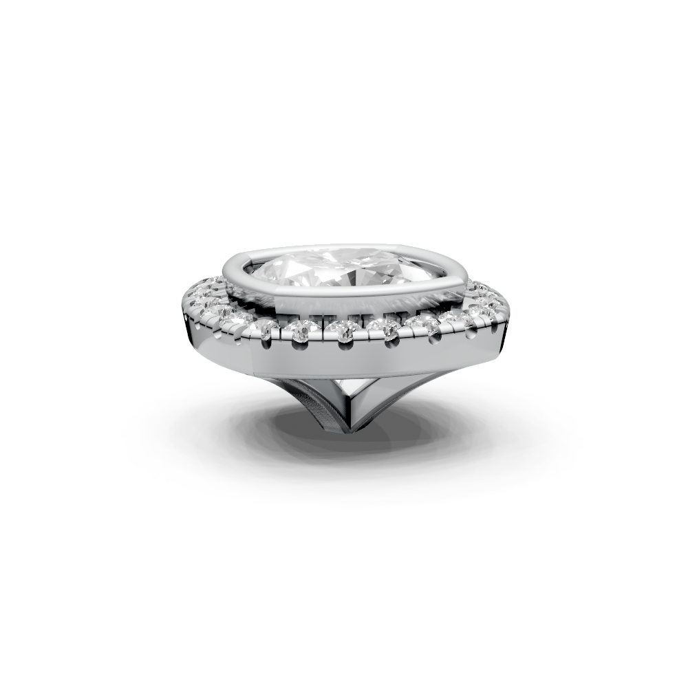 Cushion 1ct Centre Setting with Halo