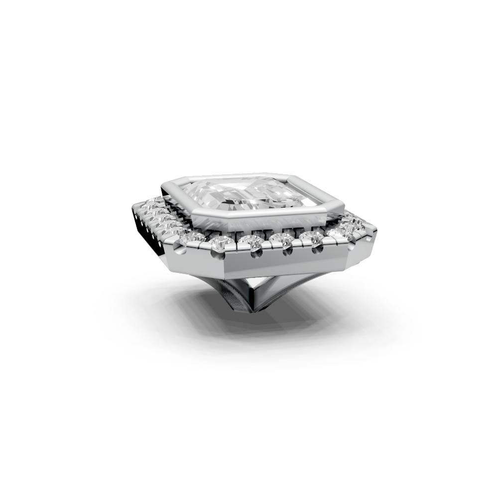 Emerald 1ct Centre Setting with Halo