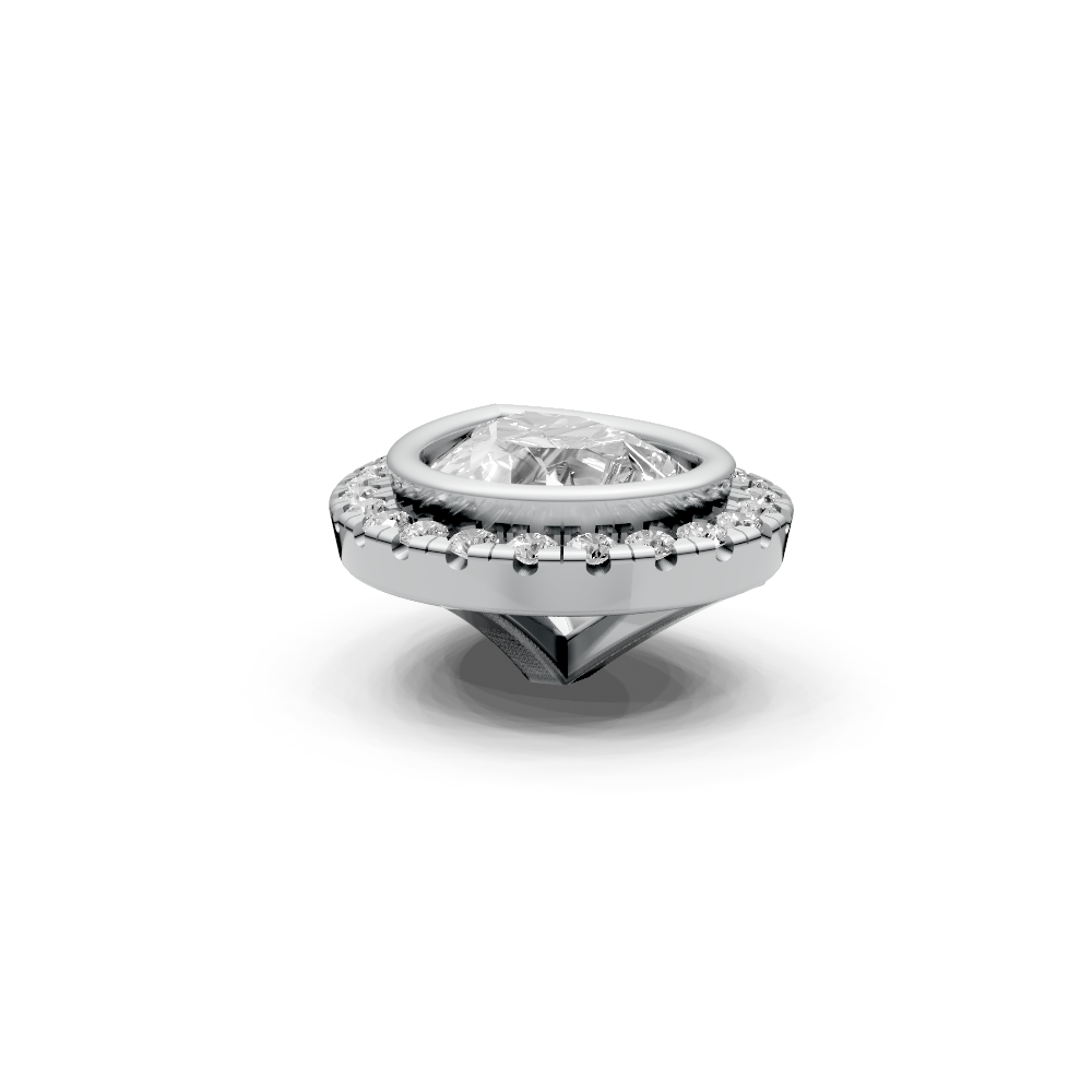 Pear 1ct Centre Setting with Halo