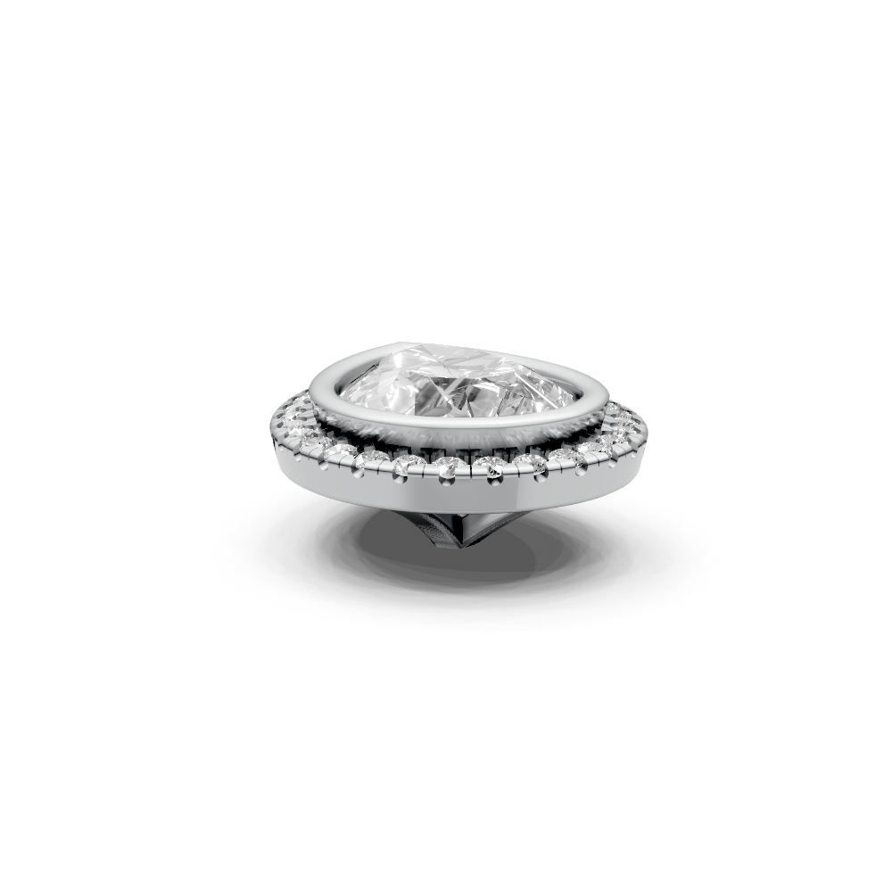 Pear 2ct Centre Setting with Halo