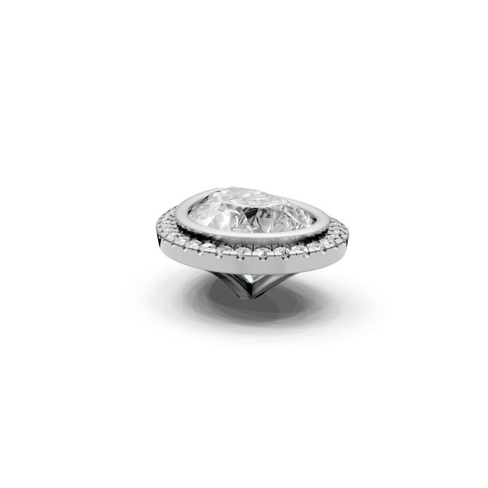 Pear 5ct Centre Setting with Halo