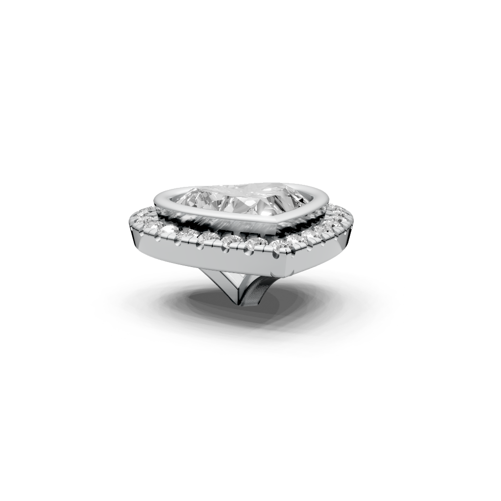 Heart 1ct Centre Setting with Halo