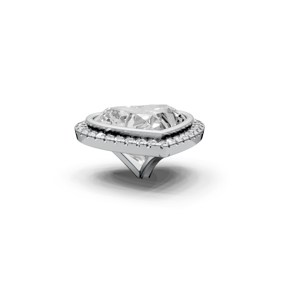 Heart 4ct Centre Setting with Halo