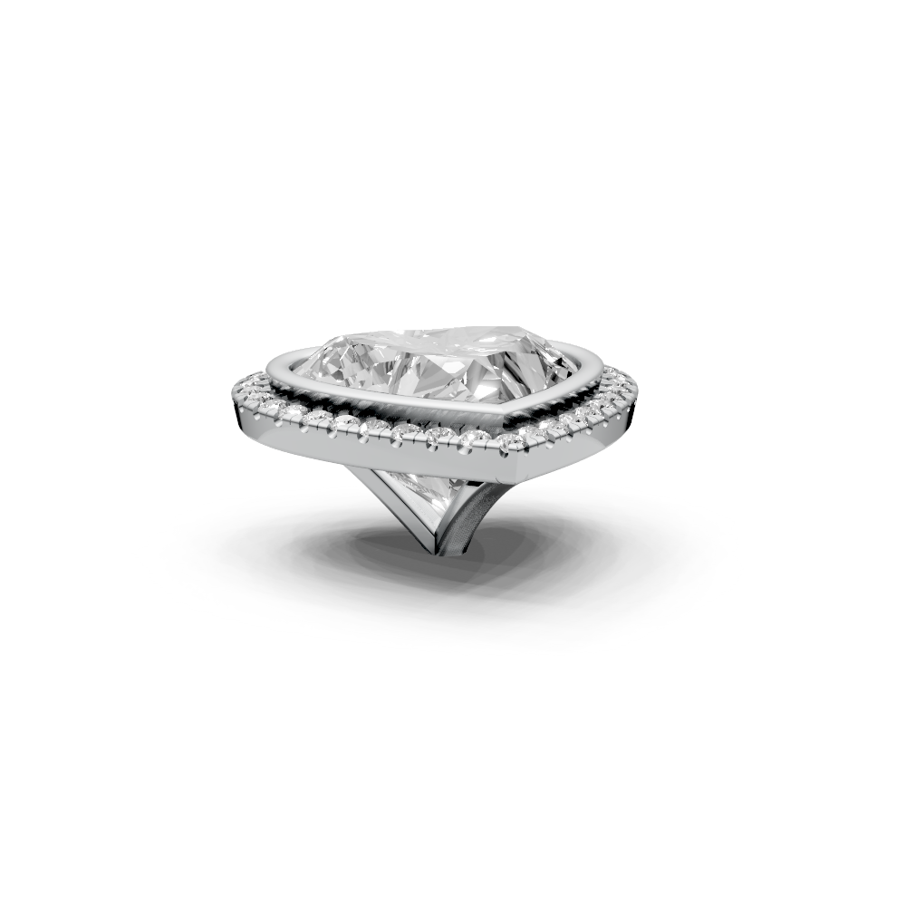 Heart 5ct Centre Setting with Halo