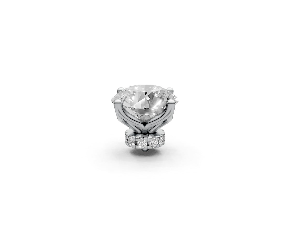 Round 1ct Centre Setting with Hidden Halo
