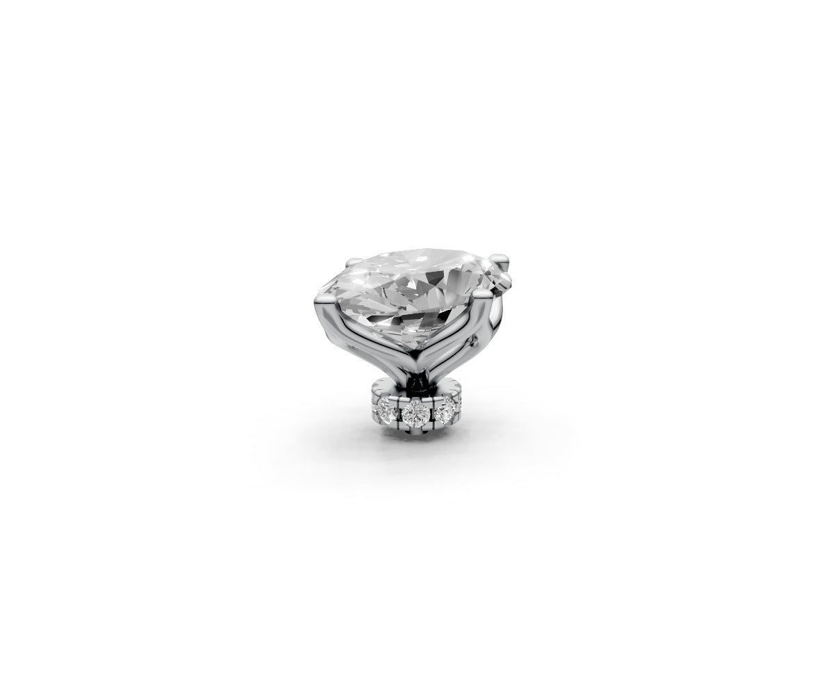 Oval 1ct Centre Setting with Hidden Halo