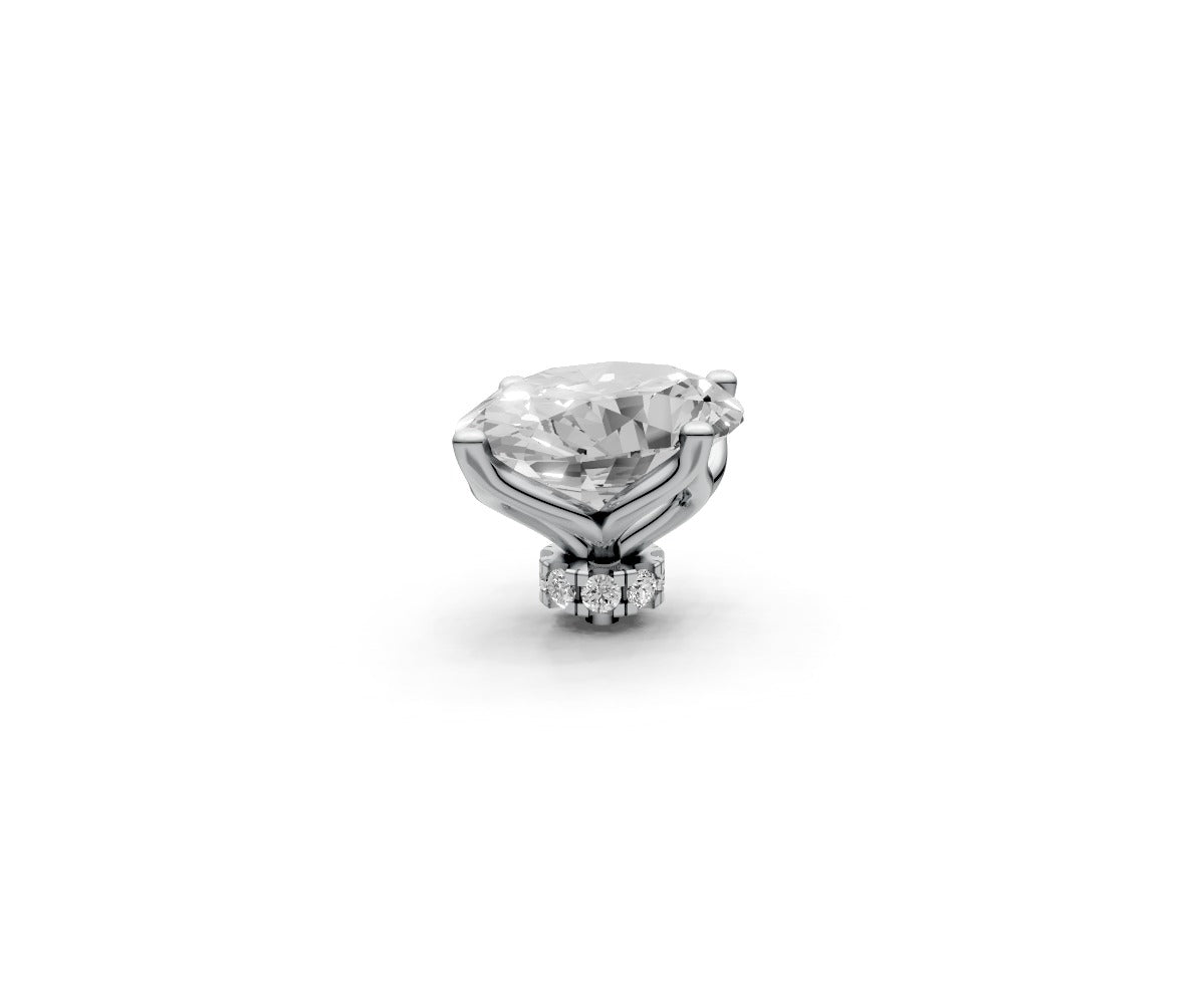 Oval 2ct Centre Setting with Hidden Halo