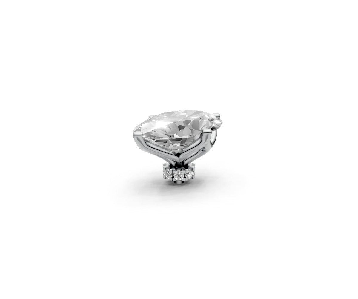 Oval 3ct Centre Setting with Hidden Halo