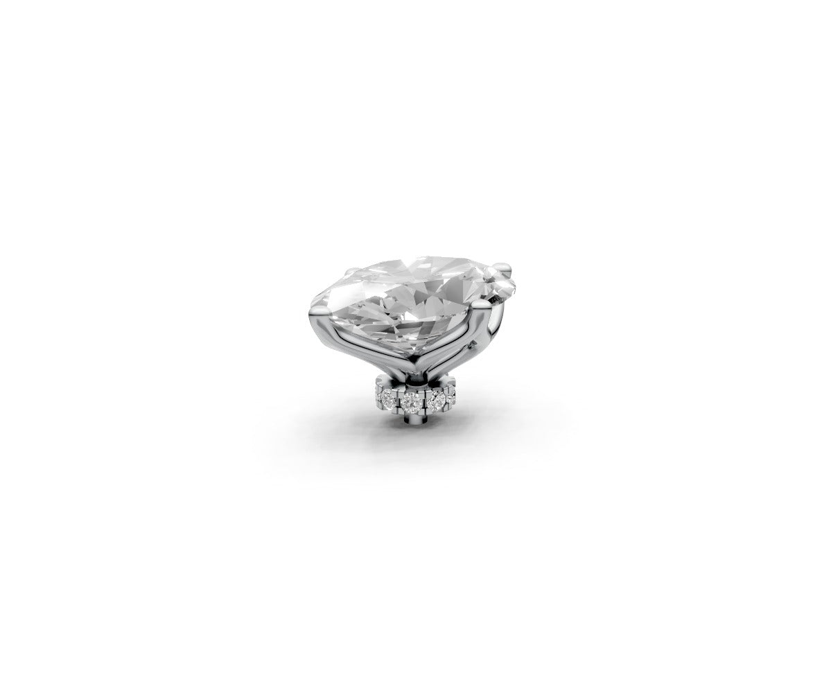 Oval 4ct Centre Setting with Hidden Halo
