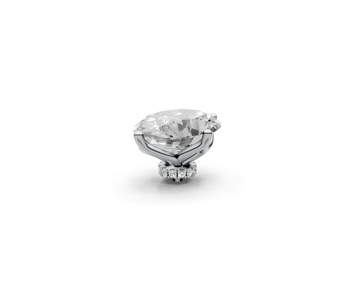Oval 7ct Centre Setting with Hidden Halo