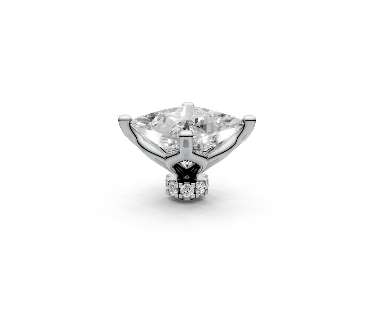 Princess 2ct Centre Setting with Hidden Halo