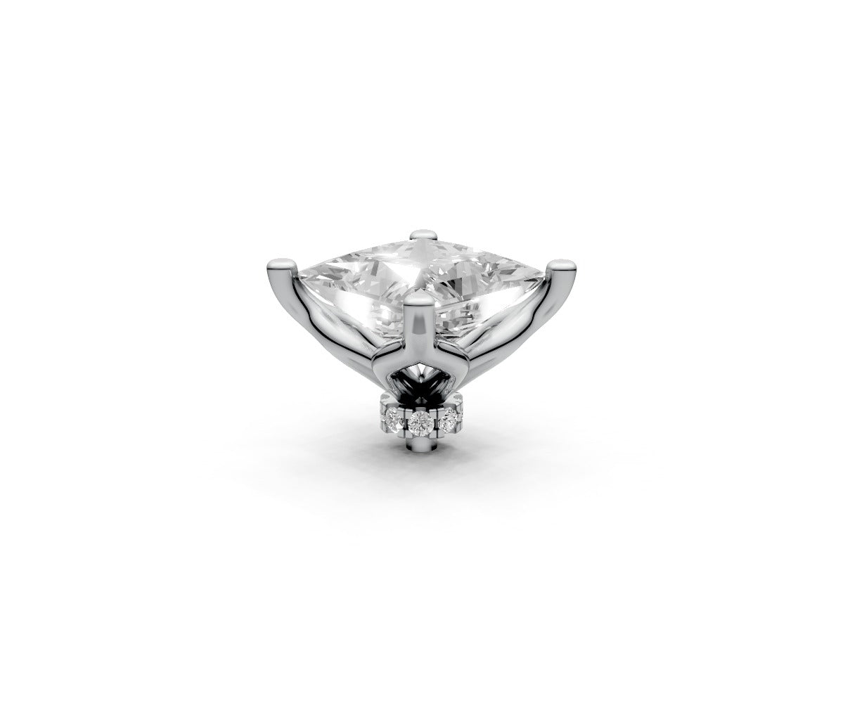 Princess 3ct Centre Setting with Hidden Halo