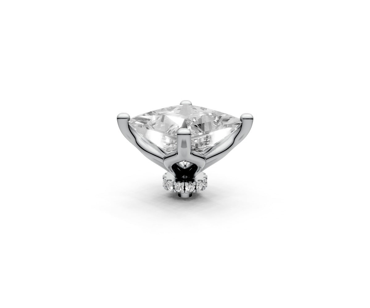Princess 7ct Centre Setting with Hidden Halo