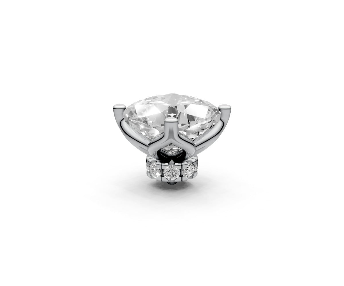 Cushion 1ct Centre Setting with Hidden Halo