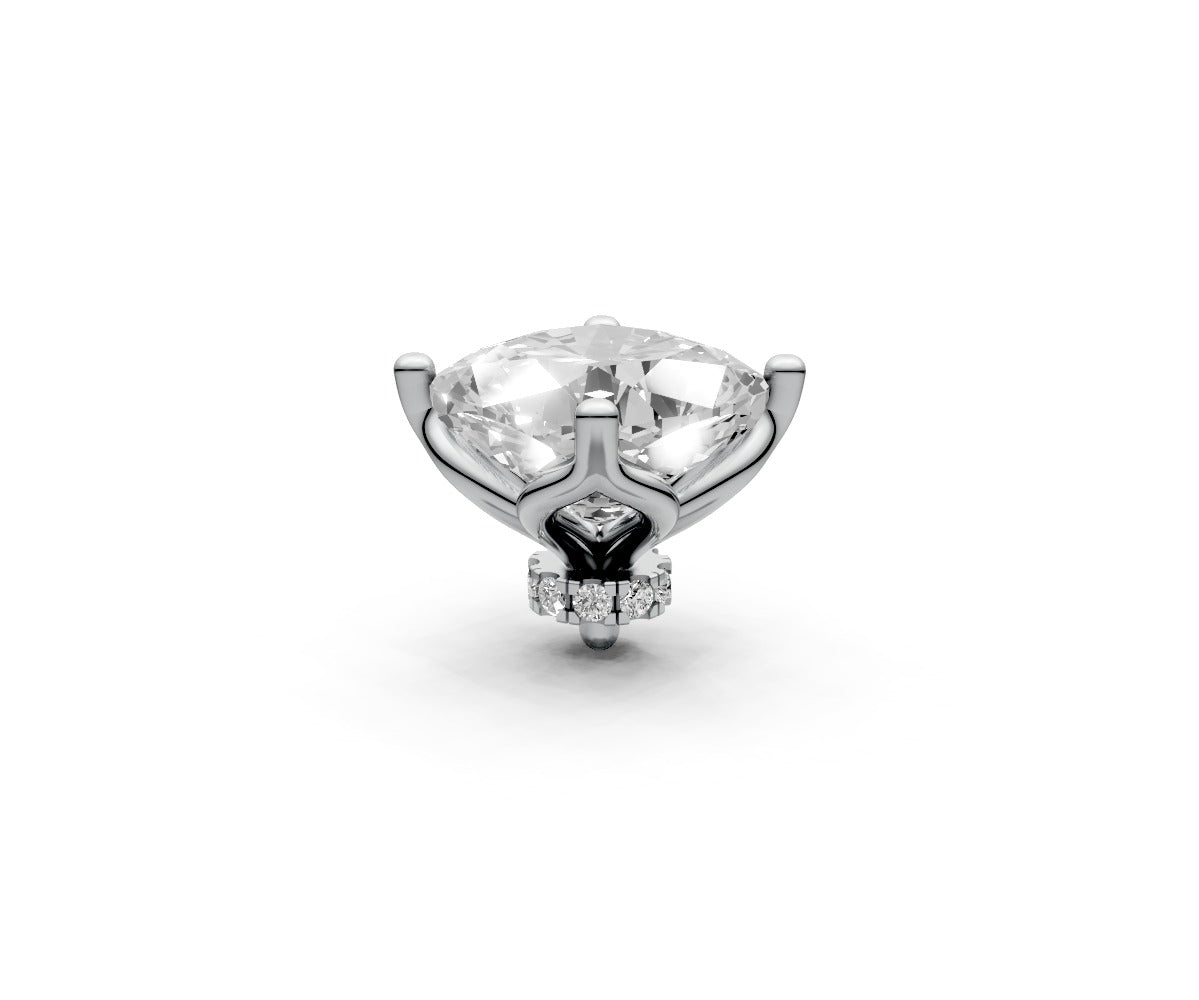 Cushion 4ct Centre Setting with Hidden Halo