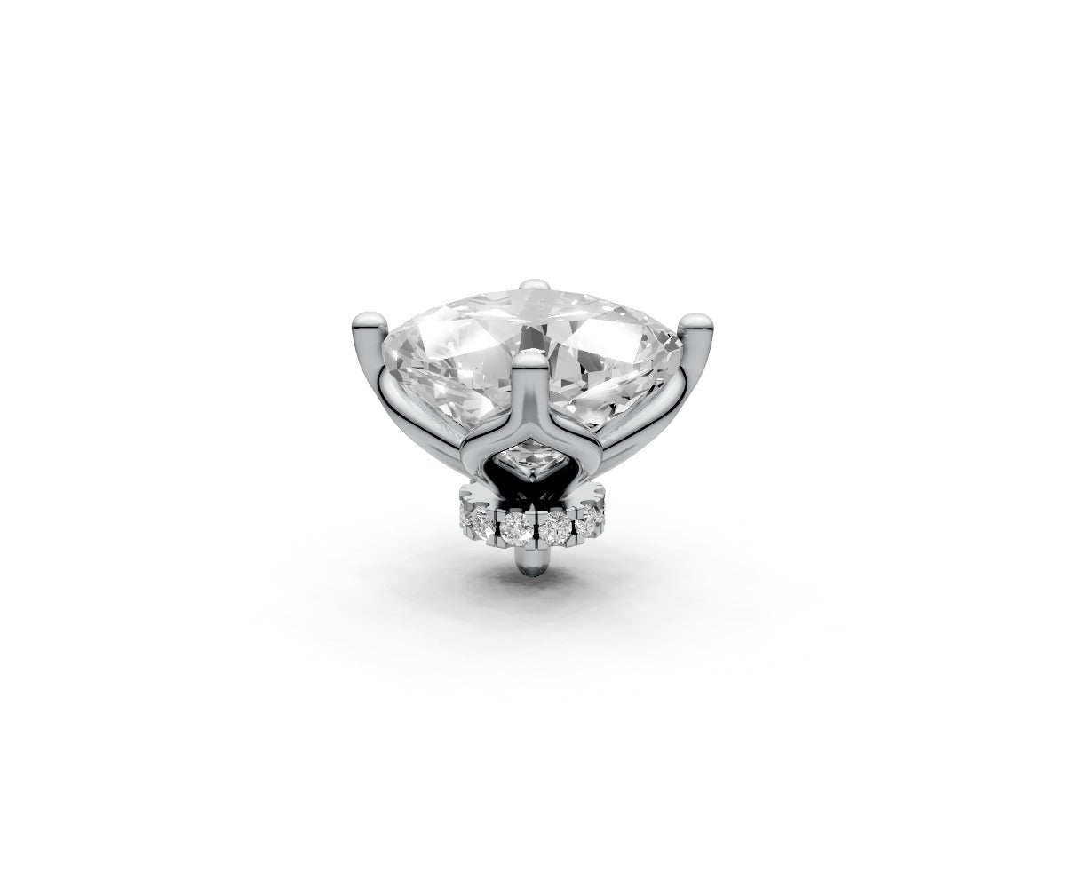 Cushion 5ct Centre Setting with Hidden Halo