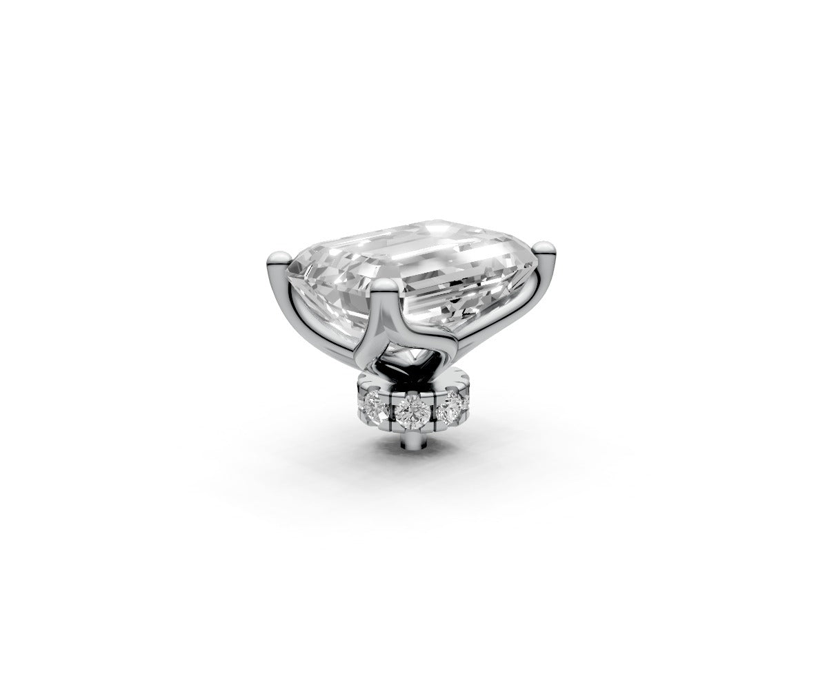 Emerald 1ct Centre Setting with Hidden Halo
