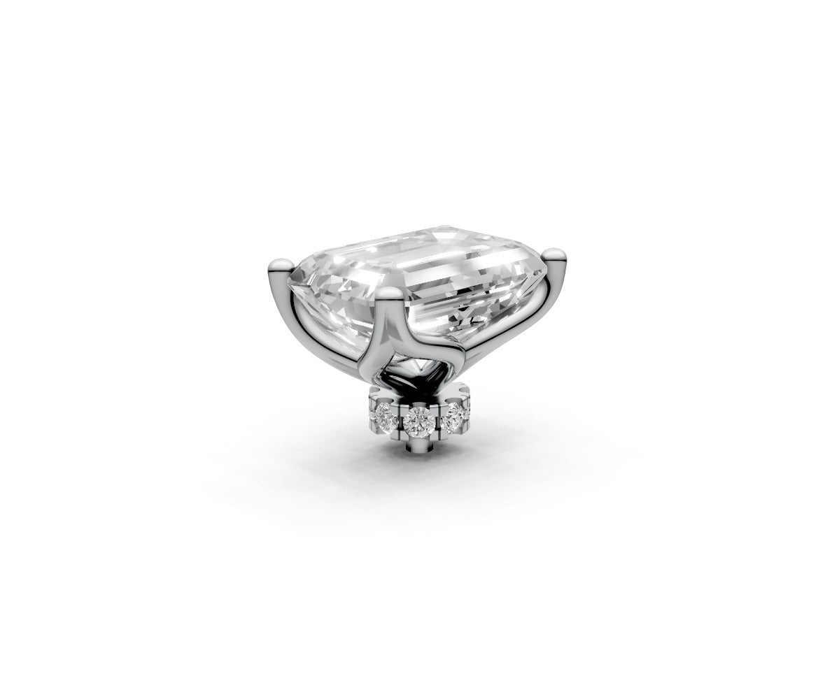 Emerald 2ct Centre Setting with Hidden Halo