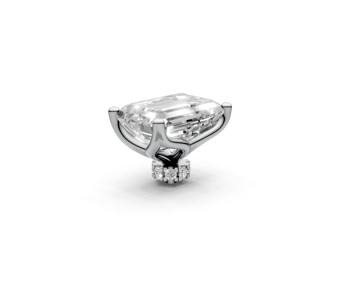 Emerald 3ct Centre Setting with Hidden Halo