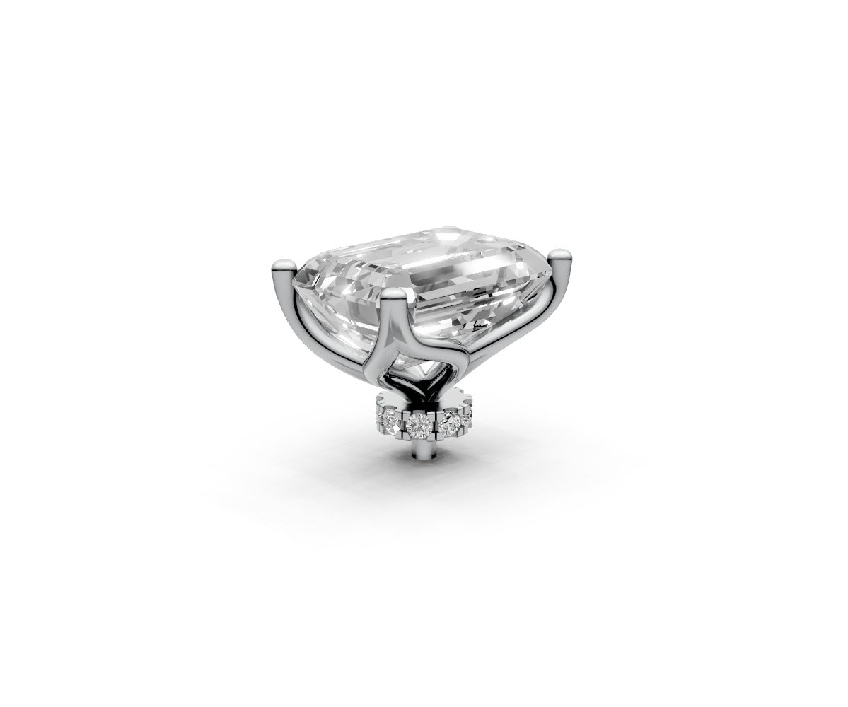 Emerald 4ct Centre Setting with Hidden Halo