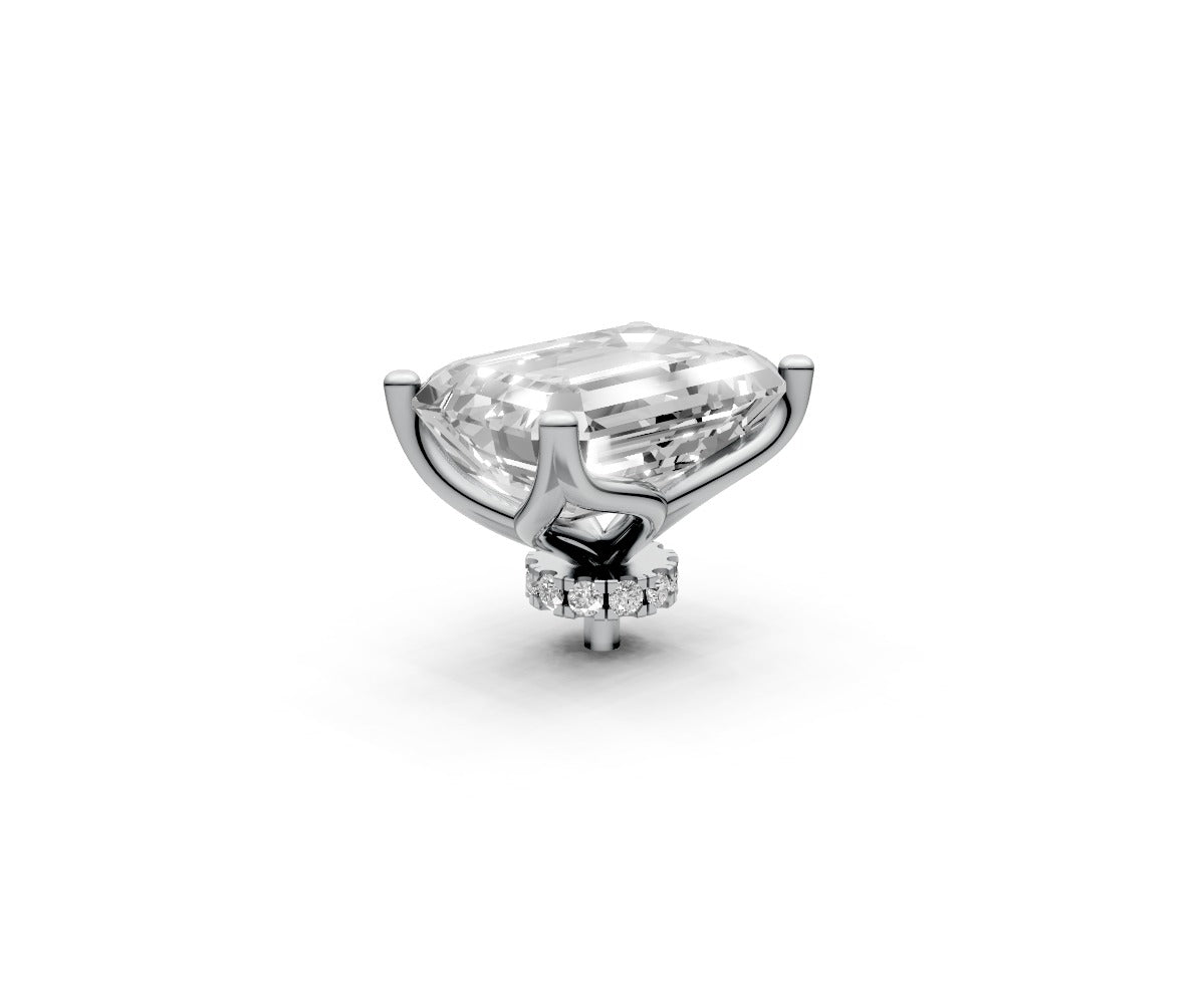 Emerald 5ct Centre Setting with Hidden Halo