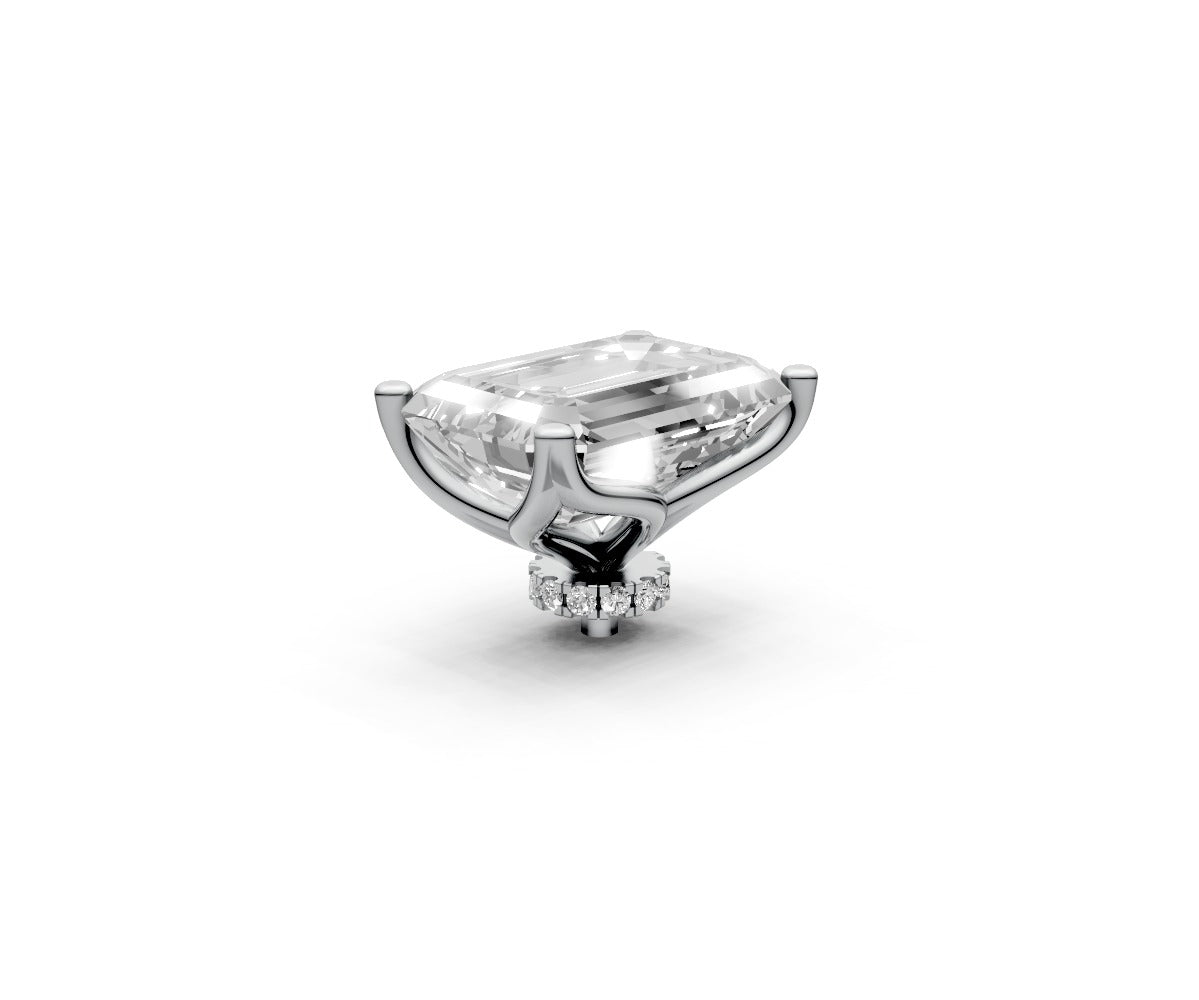 Emerald 7ct Centre Setting with Hidden Halo
