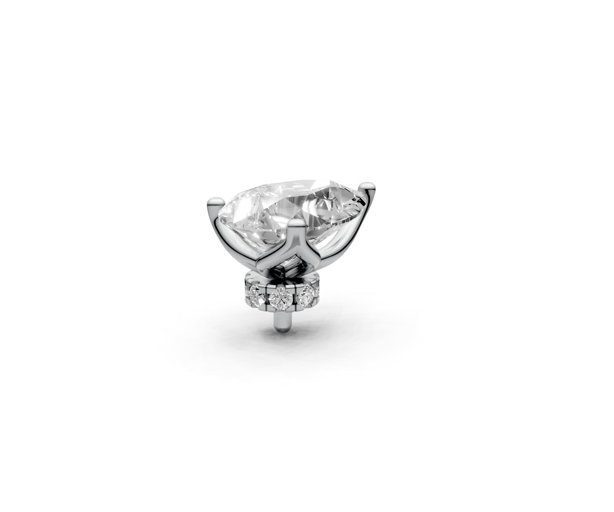 Pear 1ct Centre Setting with Hidden Halo