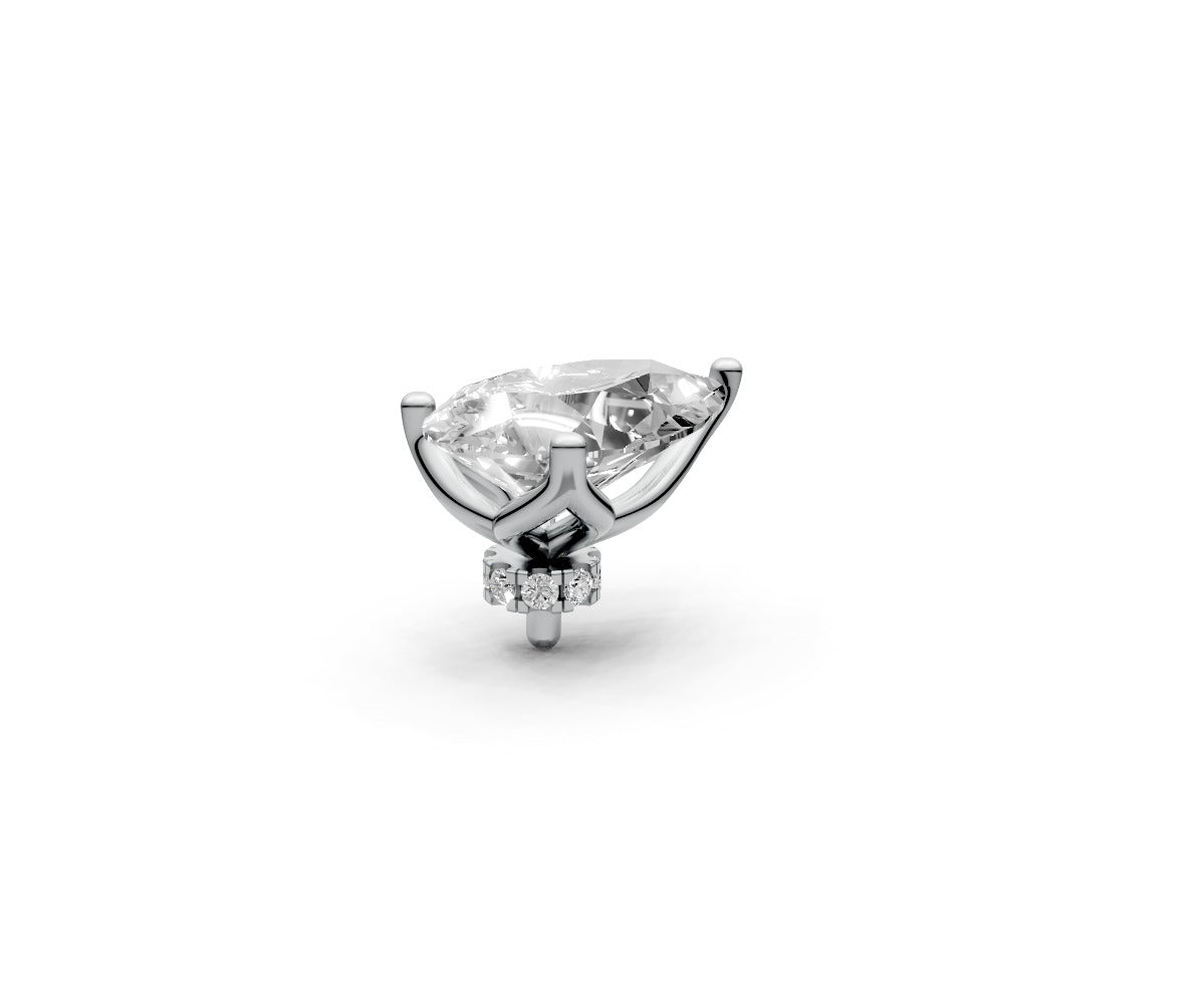 Pear 3ct Centre Setting with Hidden Halo
