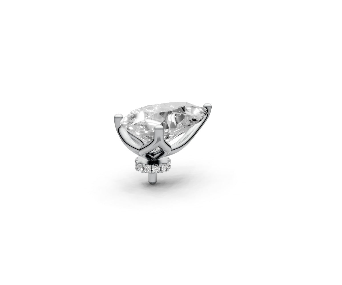 Pear 7ct Centre Setting with Hidden Halo