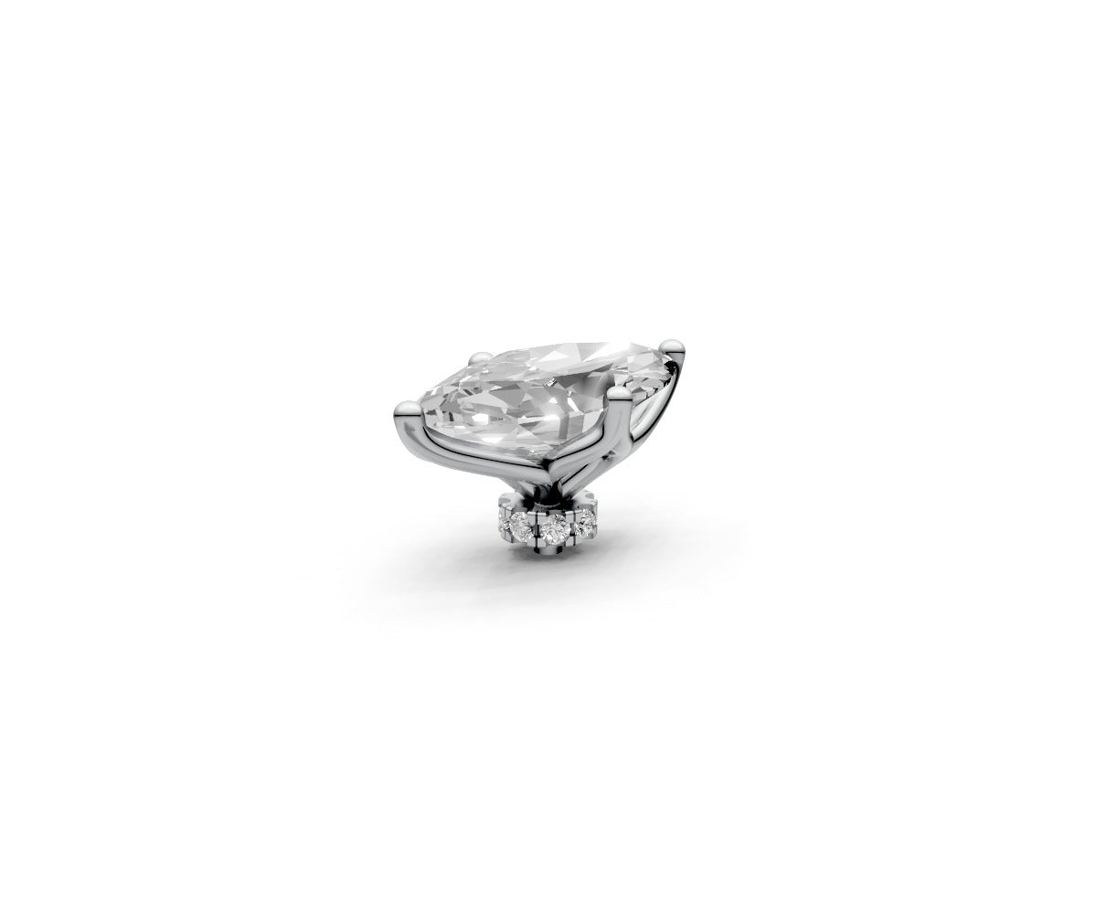 Marquise 2ct Centre Setting with Hidden Halo