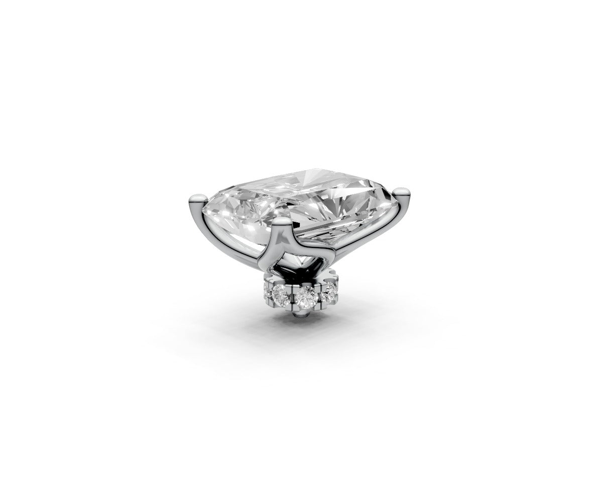 Radiant 2ct Centre Setting with Hidden Halo