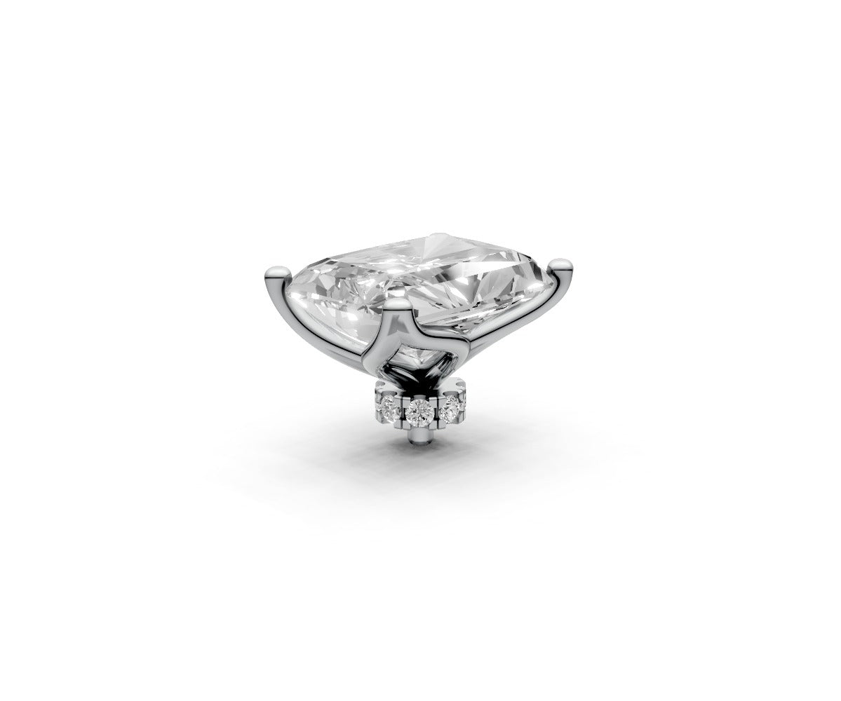 Radiant 3ct Centre Setting with Hidden Halo