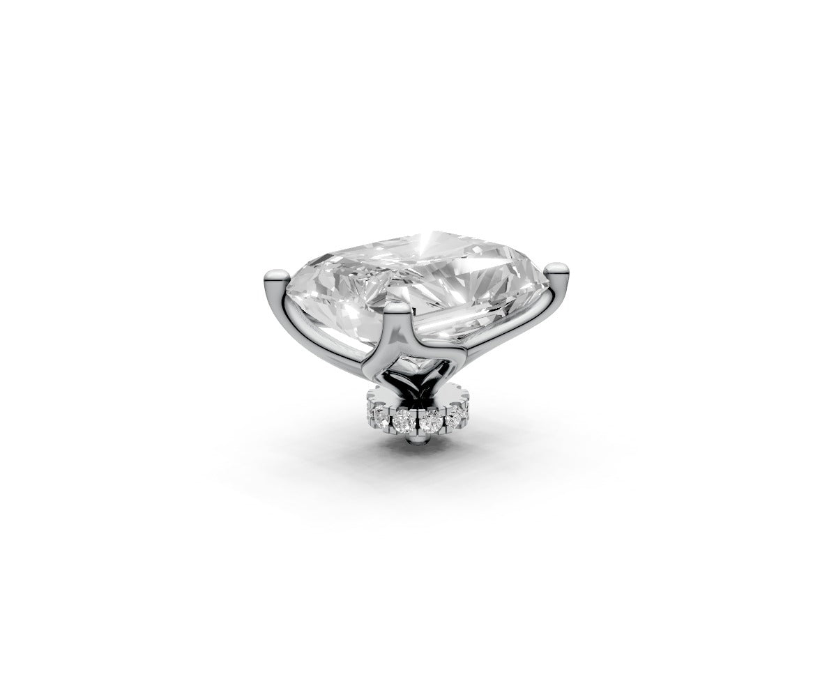 Radiant 5ct Centre Setting with Hidden Halo
