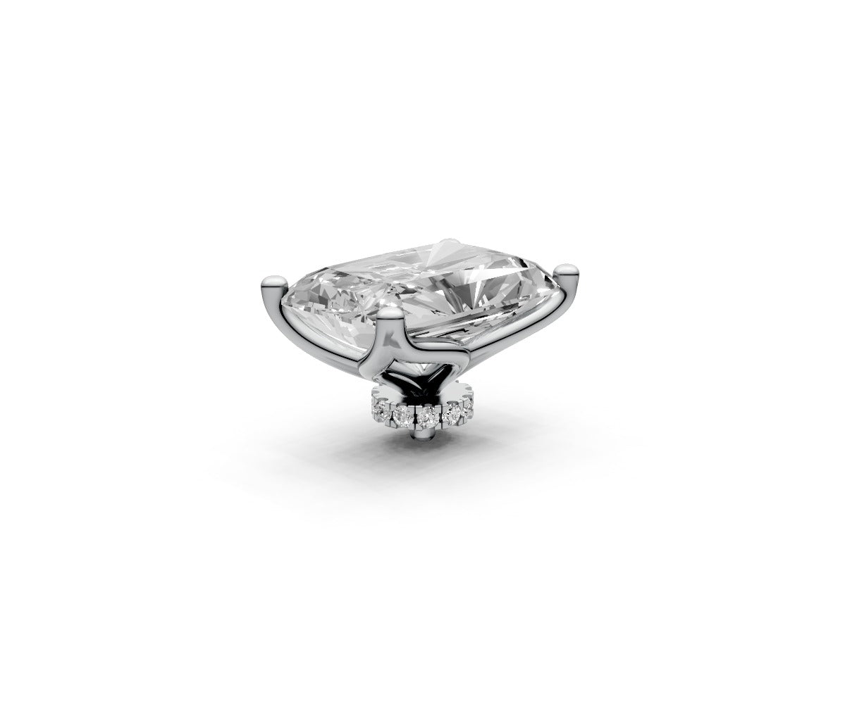 Radiant 7ct Centre Setting with Hidden Halo