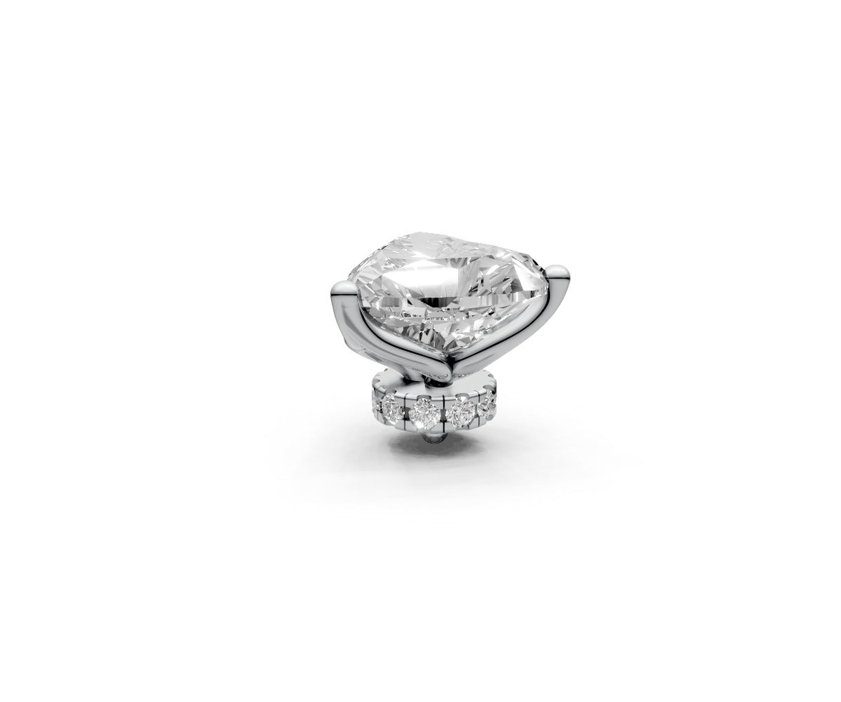 Heart 1ct Centre Setting with Hidden Halo